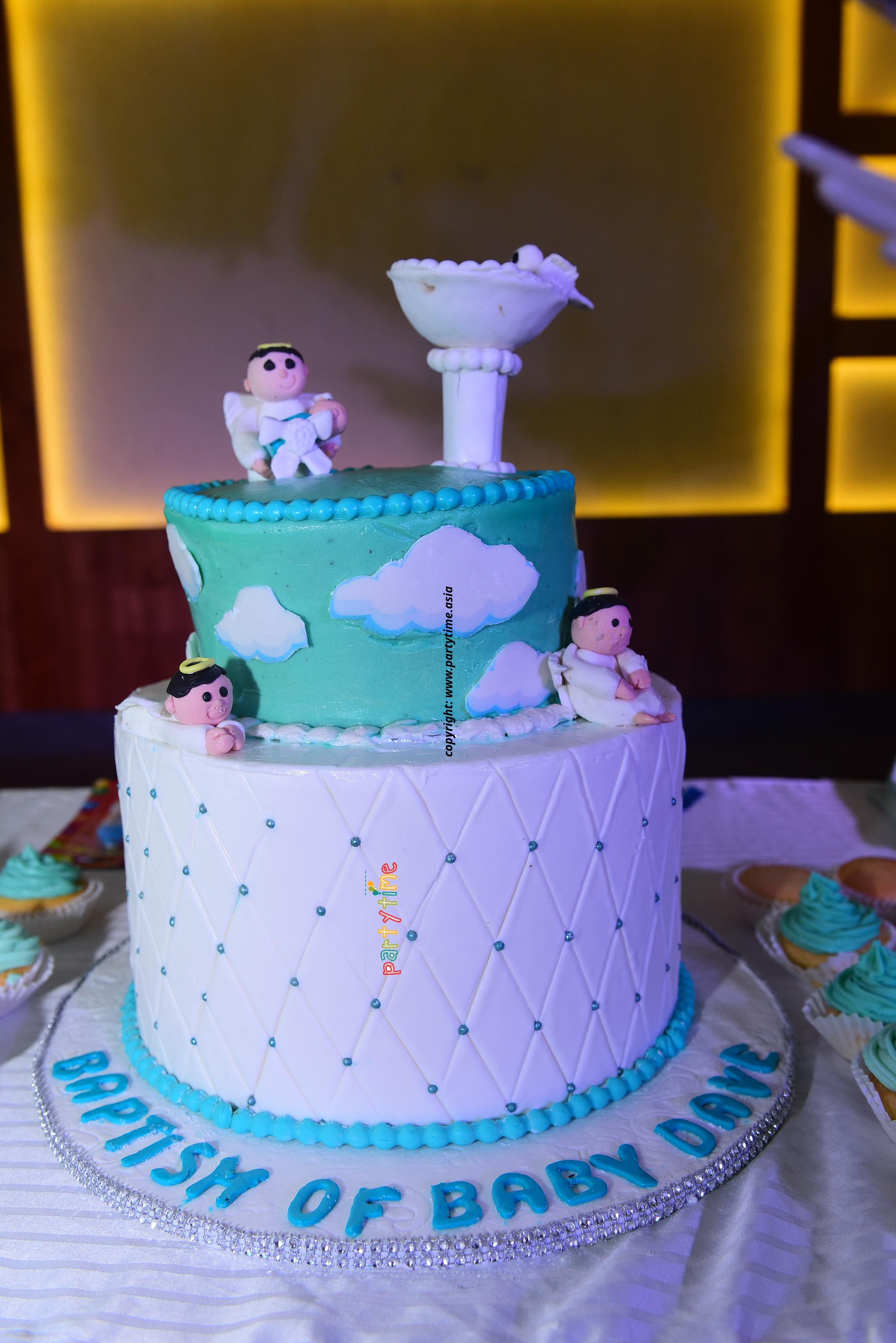 Baptism Theme Cake and Decoration Kollam Kerala - Partytime With Aladin
