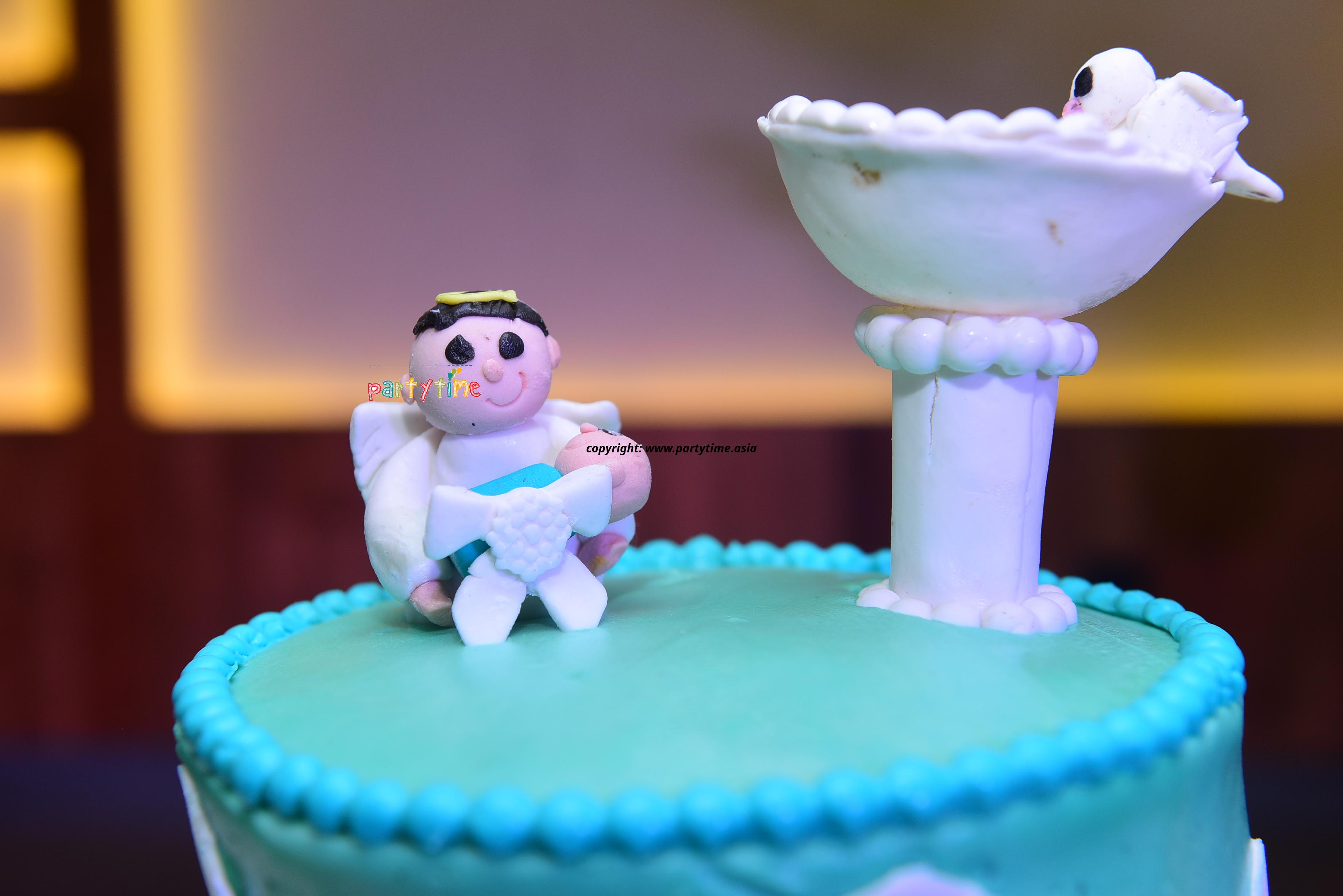 Baptism Theme Cake and Decoration at Sunoro Church, Kochi, Kerala - Partytime With Aladin